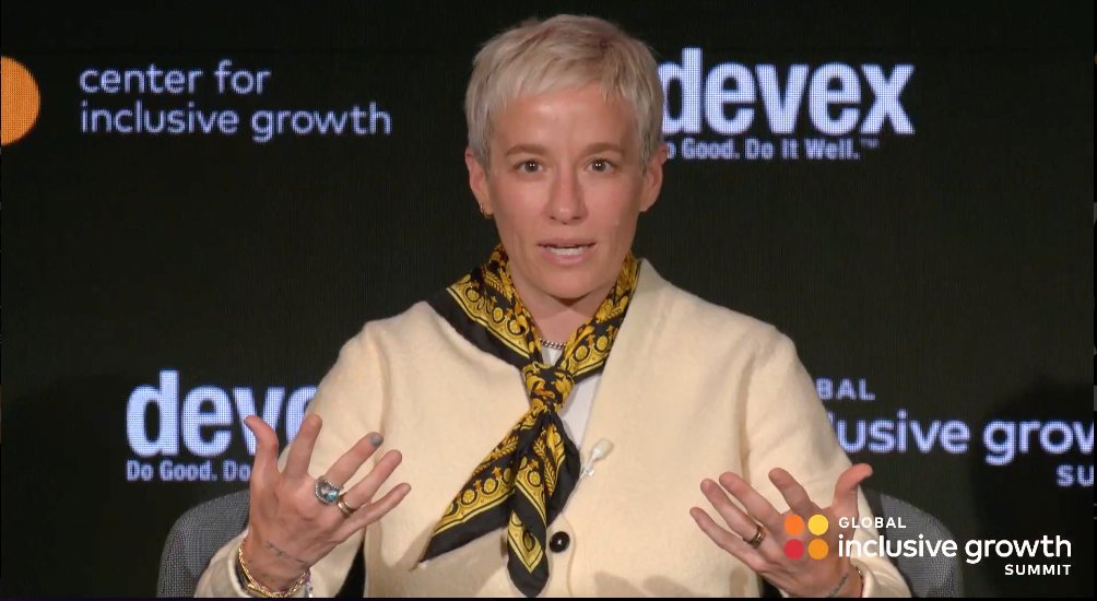 Humanity is paramount. If one of us isn’t free, none of us are. @mPinoe speaks about leadership, rights, and #EqualityForAll  at #GlobalIGS. #InclusiveGrowth @atouchmore #leadershipmatters