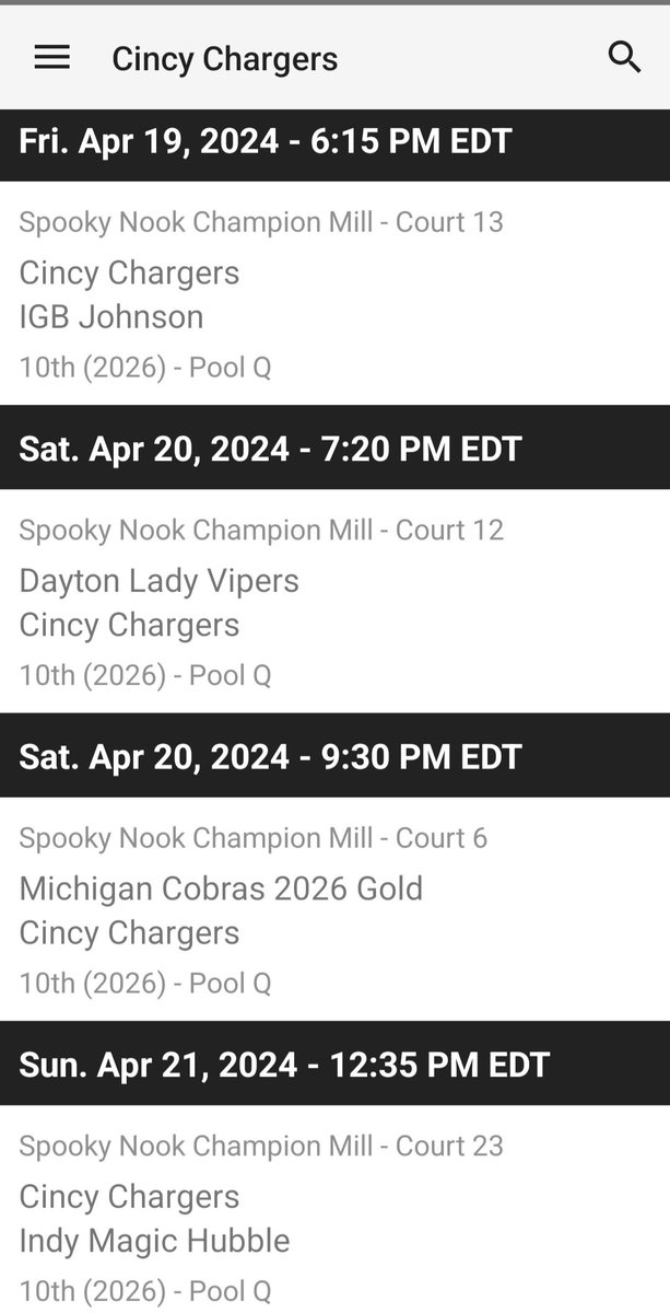 CincyChargers's tweet photo. Come check out 3 of our teams that are playing in The Clash this weekend! https://t.co/mE1nyHS32j