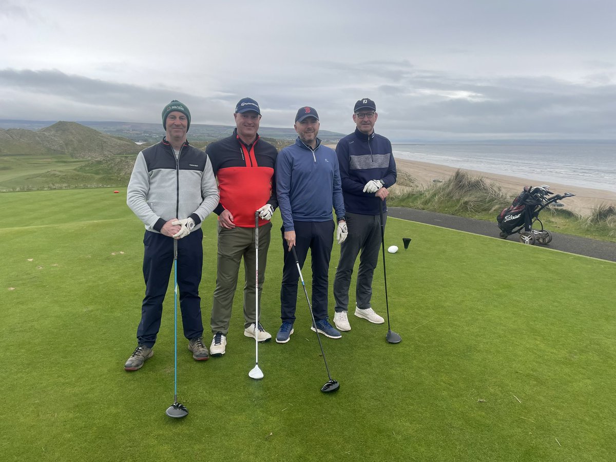 Great day on @PortstewartGC links with the @UlsterPressGolf and @GolfNowUKI. Unfortunately the match didn’t go our way