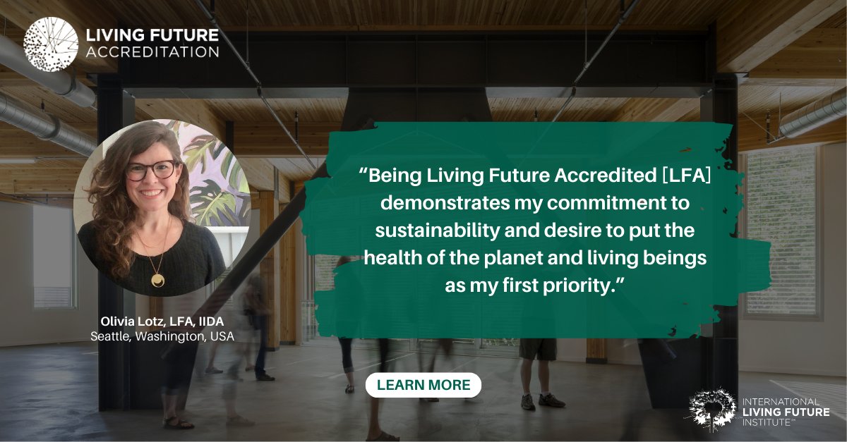 Have you been thinking about pursuing your Living Future Accreditation? With the impact of #climatechange affecting us daily, why wait? bit.ly/3r6N9Po

#LivingFuture #LFA #LivingbuildingChallenge