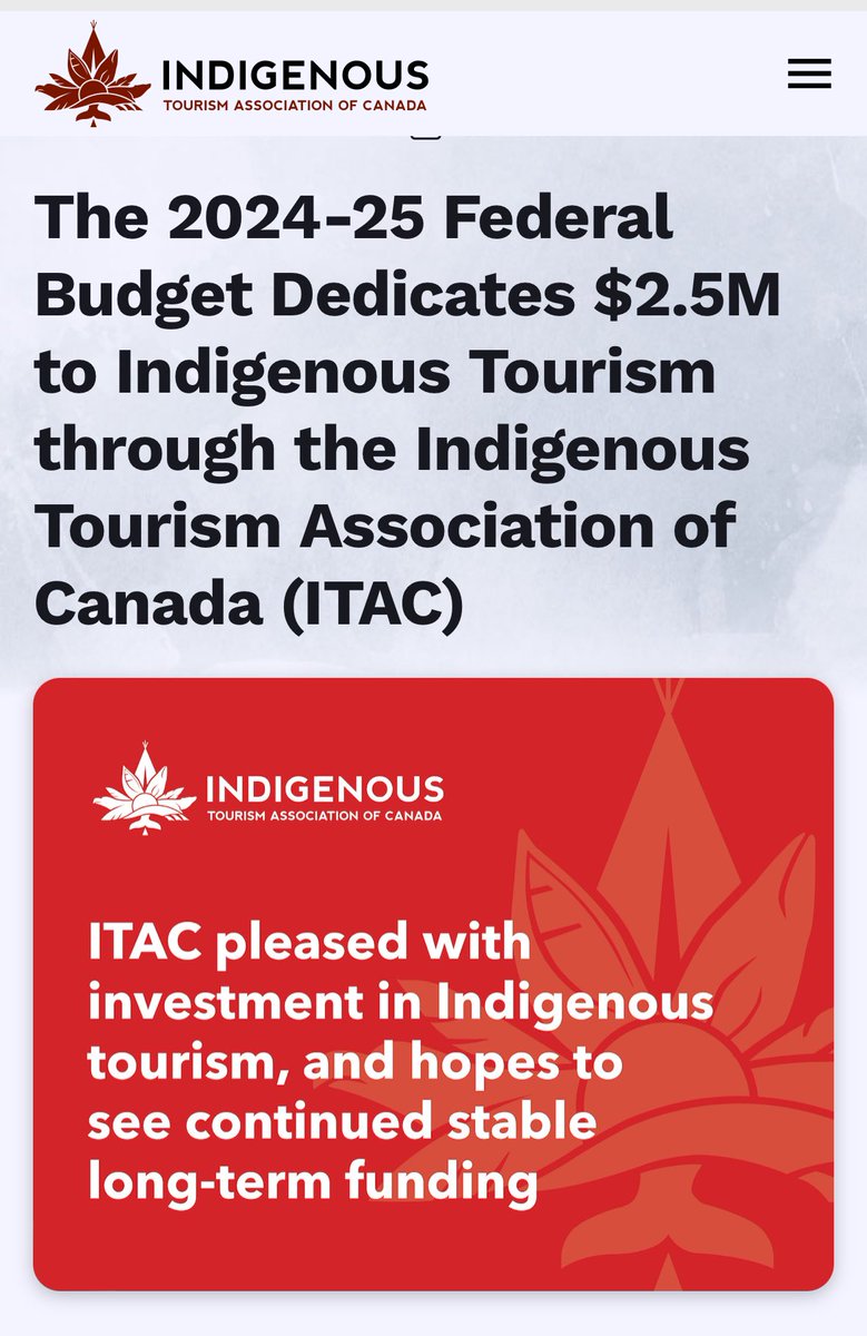 Thank you Federal Tourism Minister @SorayaMartinezF for the support of @ITAC_Corporate and the #indigenoustourism industry in Canada. #federalbudget 2024 invested in our industry so we thank you for the work to continue building the important place of #Indigenous #tourism in…