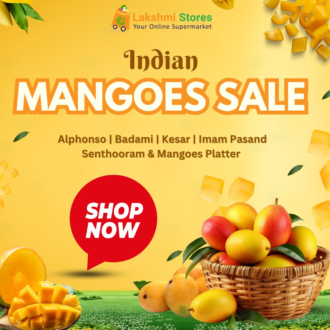 Craving the sweet taste of Indian mangoes? Look no further! Don't miss out on this delicious seasonal delight! Order now and satisfy your mango cravings. 🥭 lakshmistores.com #lakshmistoresuk #buyonline #Indianmangoes