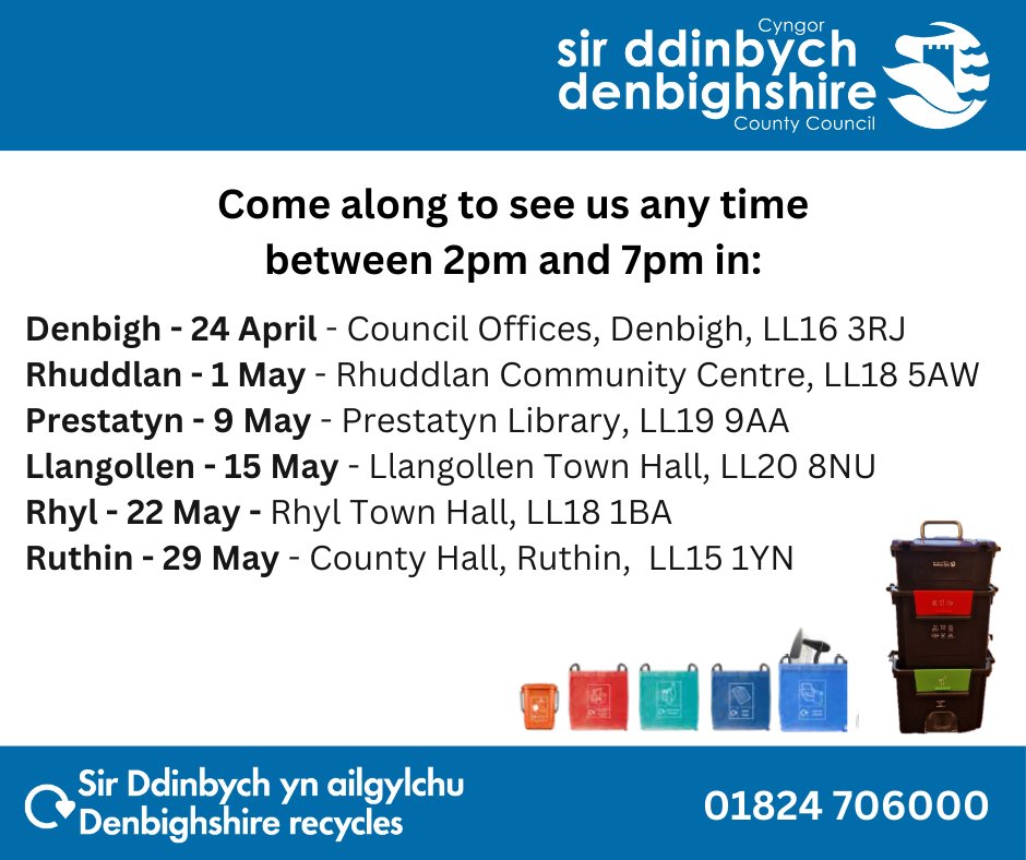 Questions about the new waste and recycling service? Want advice about separating your waste?🤔 We are holding six drop-in sessions to answer your questions. There is also comprehensive information about the new service in the FAQs on the website 👇🏼 bit.ly/4aBpRGA
