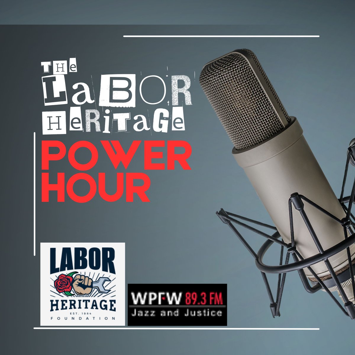 The @LaborHeritage1 Power Hour goes on the air at 1:00 PM Eastern on @WPFWDC. Listen live at wpfwfm.org/radio/ Looking for more podcasts & radio shows that speak to working people about working people's issues? Visit laborradionetwork.org #1u #UnionStrong #LaborRadioPod