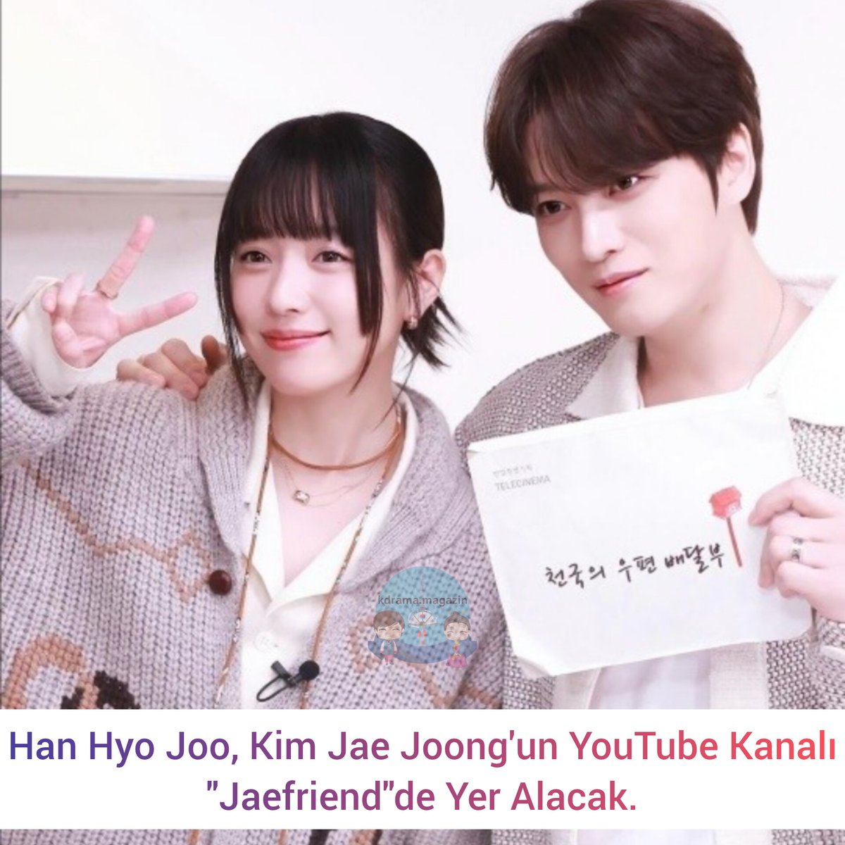 #HanHyoJoo, #KimJaeJoong'un YouTube Kanalı 'Jaefriend'de Yer Alacak. 2009'da #HeavensPostman filminde birlikte rol almalarının üzerinden 16 yıl geçtikten sonra yeniden bir araya gelecekler. #김재중 #한효주