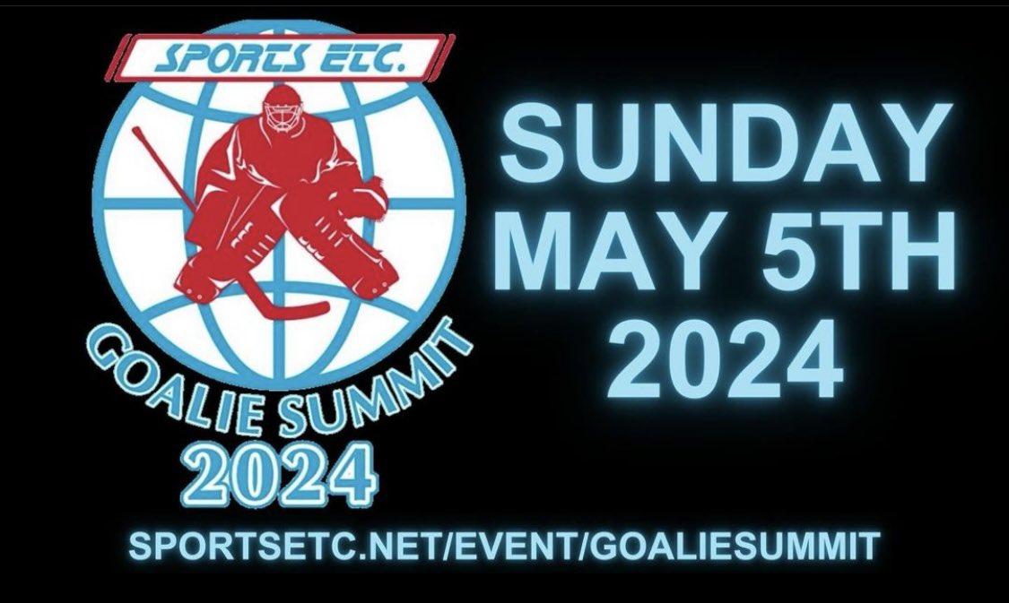 ☑️Check this out! Great opportunity for NE goalies to get instruction and ice. Plus, informational talk with @CoachMurphy7843 and @IMHockeyskills Sign up now! Thanks to @sportsetc your cost well below the cost to so the summit #HockeyPeople ℹ️ sportsetc.net/event
