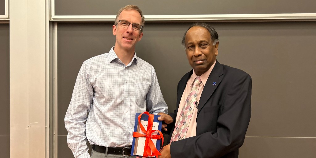 Thanks to Ajit Yoganathan for his seminar on 'Cardiovascular Engineering' which highlighted his group's work advancing knowledge and technology in native and replacement heart valves, cardiovascular diagnostic techniques, and pediatric surgical/interventional planning.