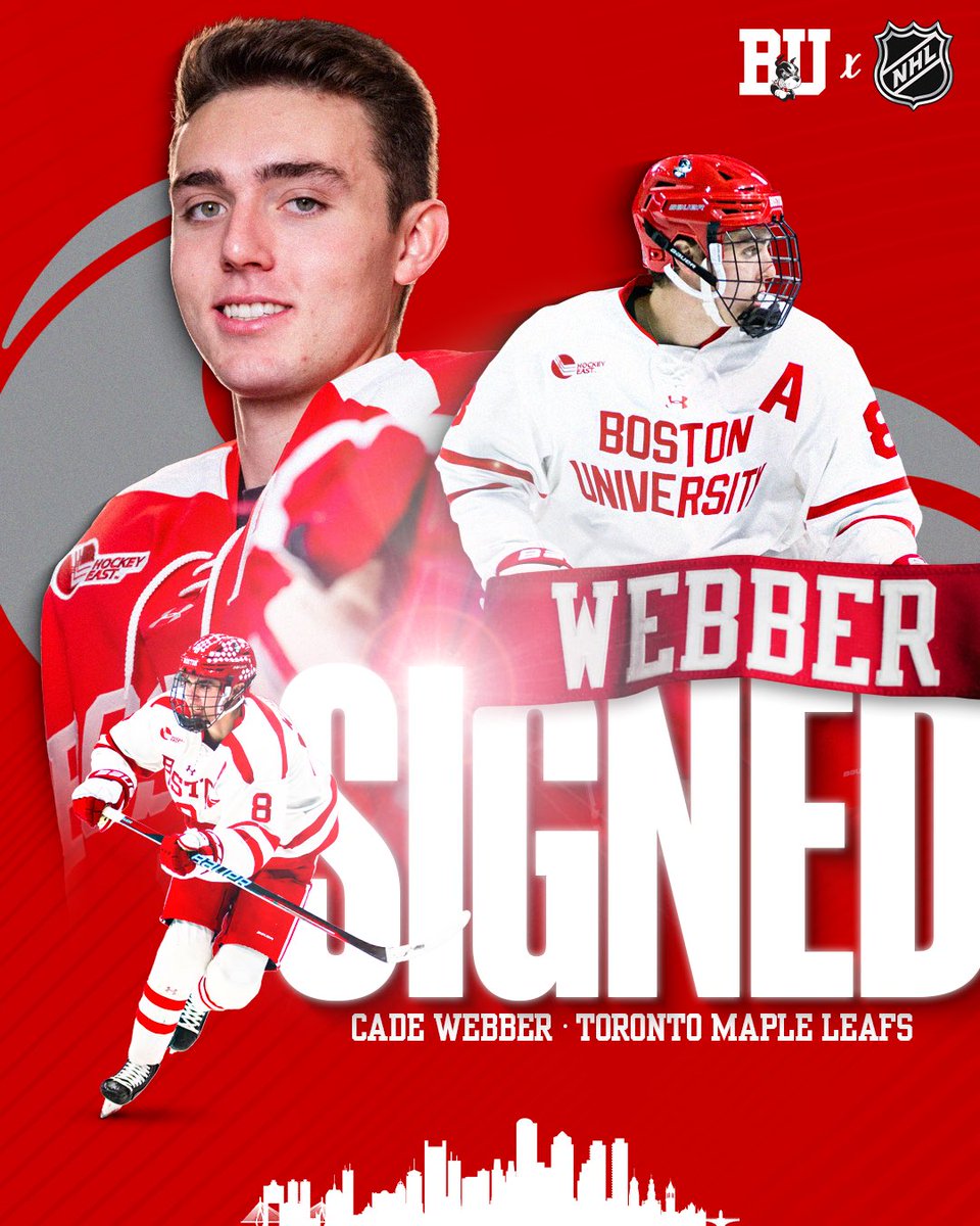 Congrats to Cade Webber on signing a two-year deal with @MapleLeafs! Wishing you all the best as you begin your pro career, Webs!