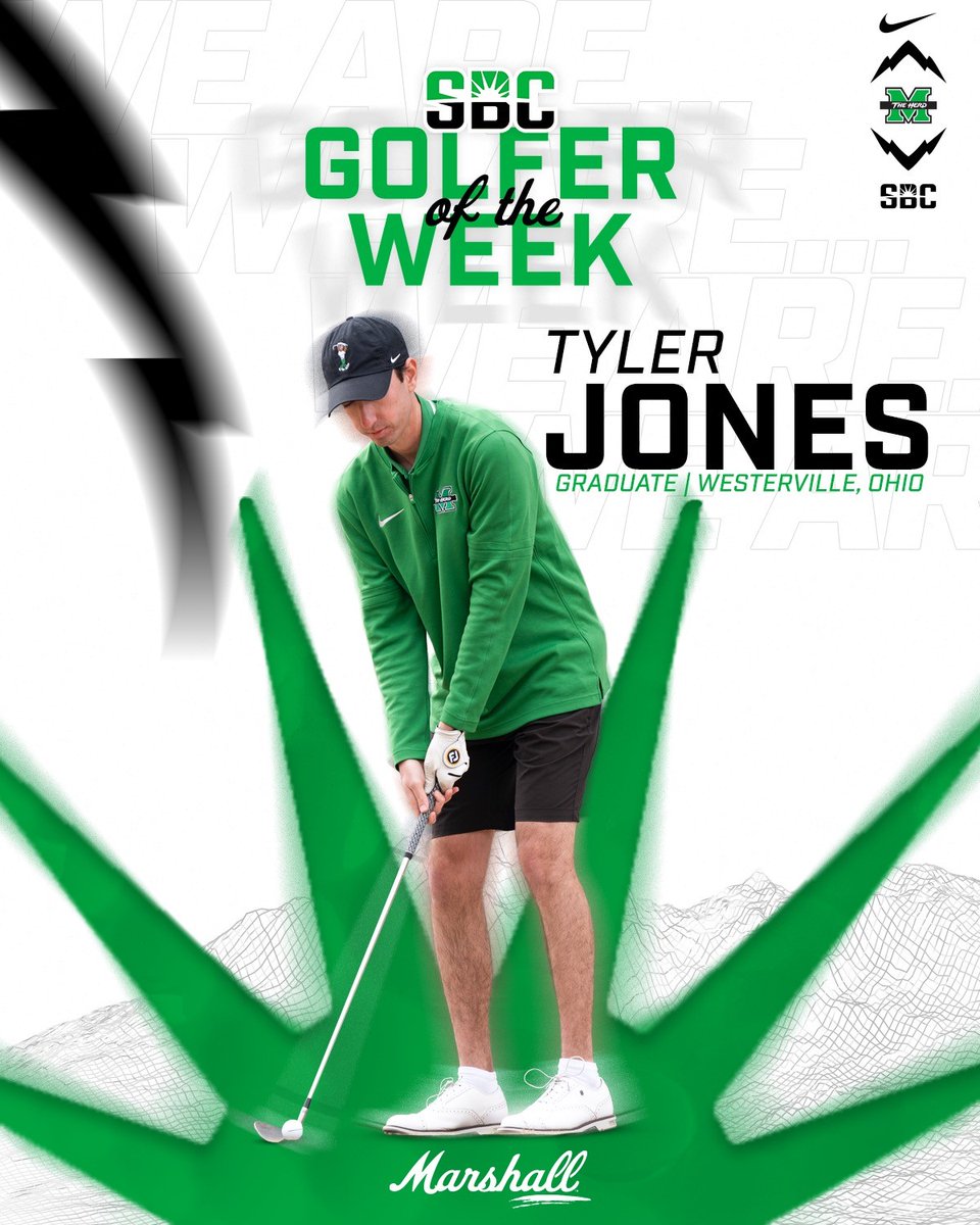 𝙏𝙚𝙧𝙧𝙞𝙛𝙞𝙘 𝙃𝙤𝙣𝙤𝙧 𝙁𝙤𝙧 𝙏𝙮𝙡𝙚𝙧!

Marshall's Tyler Jones wins the SBC Men's Golfer of the Week Award. Jones finished T-4 at the Mountaineer Invitational.

🔗: bit.ly/TylerJonesSBCG…