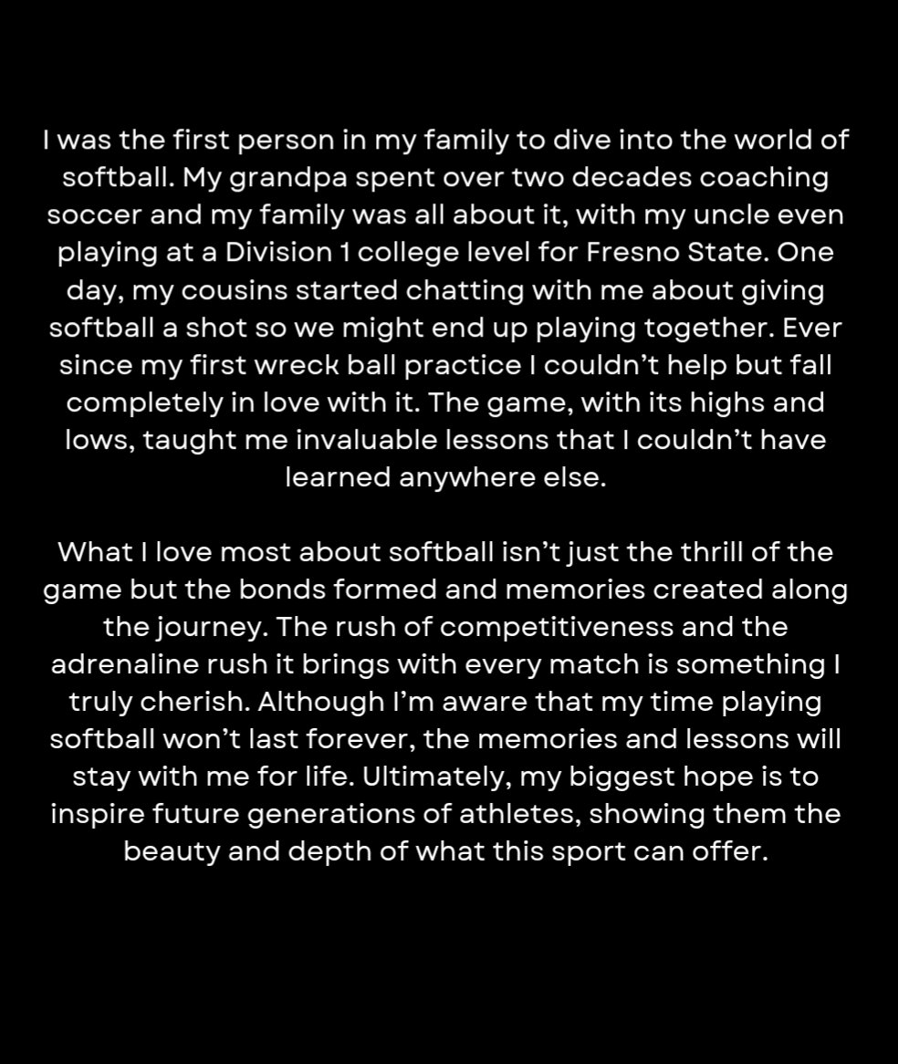 The Journey w/ @selenychavez25 @USDSoftball Commit