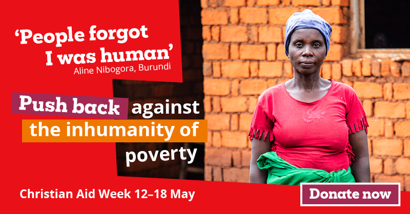 christian_aid's tweet photo. When poverty pushed Aline to the brink of survival, business training funded by Christian Aid helped her push back harder.