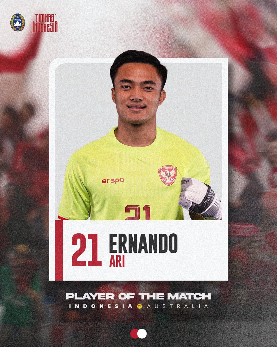 Terpilih menjadi Player of the match, bagaimana penampilan Ernando malam ini versi sobat Garuda?

#KitaGaruda #TimnasDay
#GarudaMendunia #BersamaGaruda