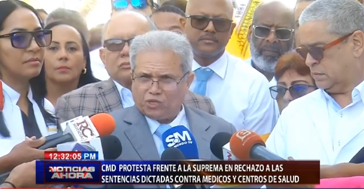 #NoticiasAhora.-CMD protesta frente a la Suprema en rechazo a las sentencias dictadas contra médicos y centros de salud

#CDN37 #SupremaCorte #CMD #Médicos #CanaldeNoticias #CDN