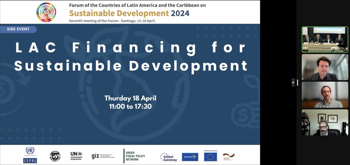 Great pleasure to join (even if only online) the 2024 Latin America and the Caribbean Regional Forum on Sustainable Development hosted by ECLAC and contribute to a panel on 'Debt and Budget: Tools for Environmental, Social and Economic Sustainability'.