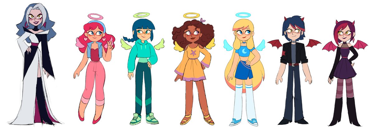 Working on my new website, I found my Angel's Friends redesign I made on 2019, and I can't stop seeing all the things I'd do differently now! I loved that project, so decided to keep it in my new site, but clean it a bit. And maan I can't believe how rough they were before 🫠