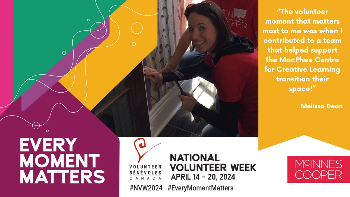 When our good friends at @MacpheeCentre partnered with us to organize a volunteer blitz with Dal law students, #EveryMomentMattered. We are blessed to have community partners who engage our members in meaningful and uplifting volunteer service. We thank them this #NVW and beyond.