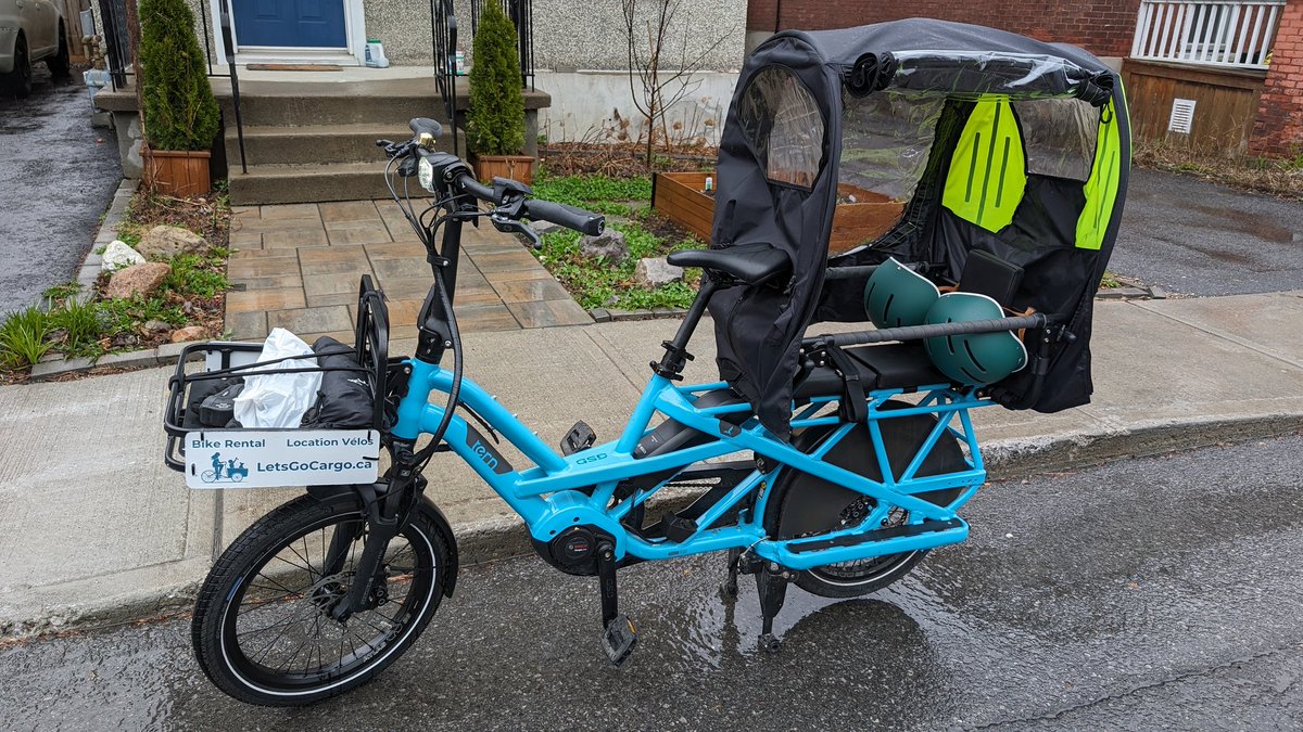 It's a rainy day and our Tern is out for a multi-day rental.😊☔🌷

We have you 'covered' with rain hoods as an optional accessory with all our e-cargo bikes to keep your precious cargo dry!
#Spring #CargoBikes #Ottawa #Ottbike