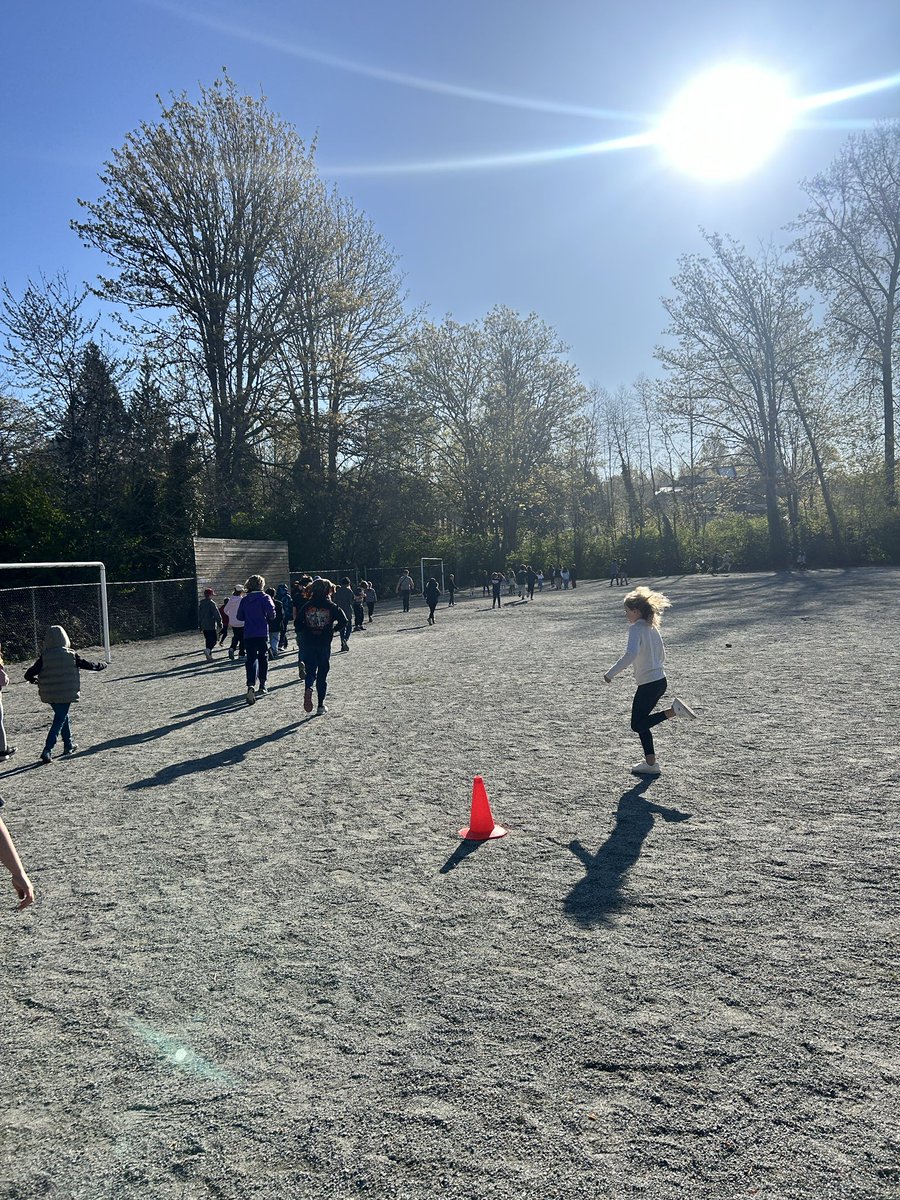 Spring is here!  Wonderful start to today outside running or walking as a school!  <a href="/NVSD44/">School District 44</a>