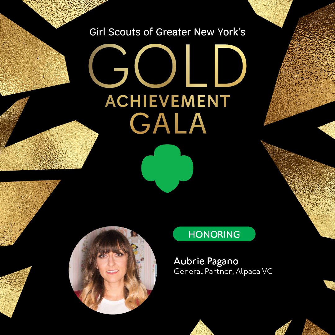 Let's celebrate @aubriepagano, Gold Achievement Gala Honoree! 🎉 After Harvard, she founded Bow & Drape, a celeb-loved apparel and accessory brand. Now, she champions female-led startups through XFactor Ventures. @alpacavc Let's honor her on May 7th: bit.ly/43YymZW