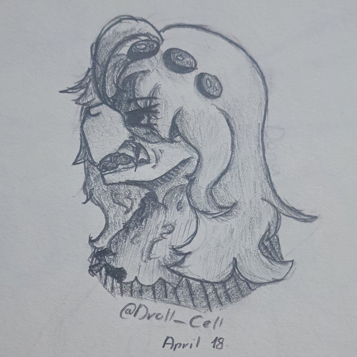 I was bored in singing class, so I drew  Dona (again lol) 

I will not digitize this one drawing (⁠◕⁠ᴗ⁠◕⁠✿⁠)

#murderdrones
#art 
#oc
#murderdronesocart