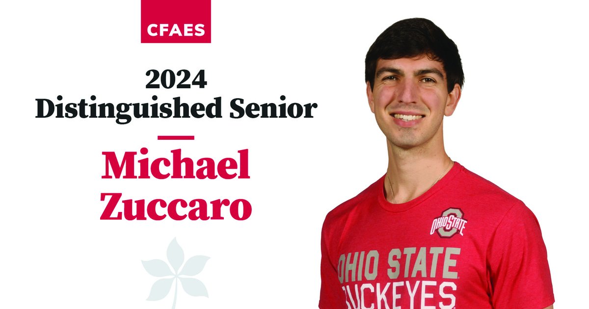 Meet Michael Zuccaro, CFAES Distinguished Senior and incredibly active ANSCI student. From research to his time volunteering, Michael has made his mark on the Ohio State community 🌰 Learn More about Michael's involvement on campus: go.osu.edu/Cpp3