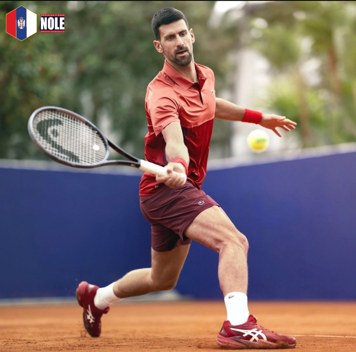 Clay Court🧱
@ASICSTennis FF3!!
Amazing😮‍💨❤️‍🔥
@DjokerNole 

#NoleFam #AsicsTennis