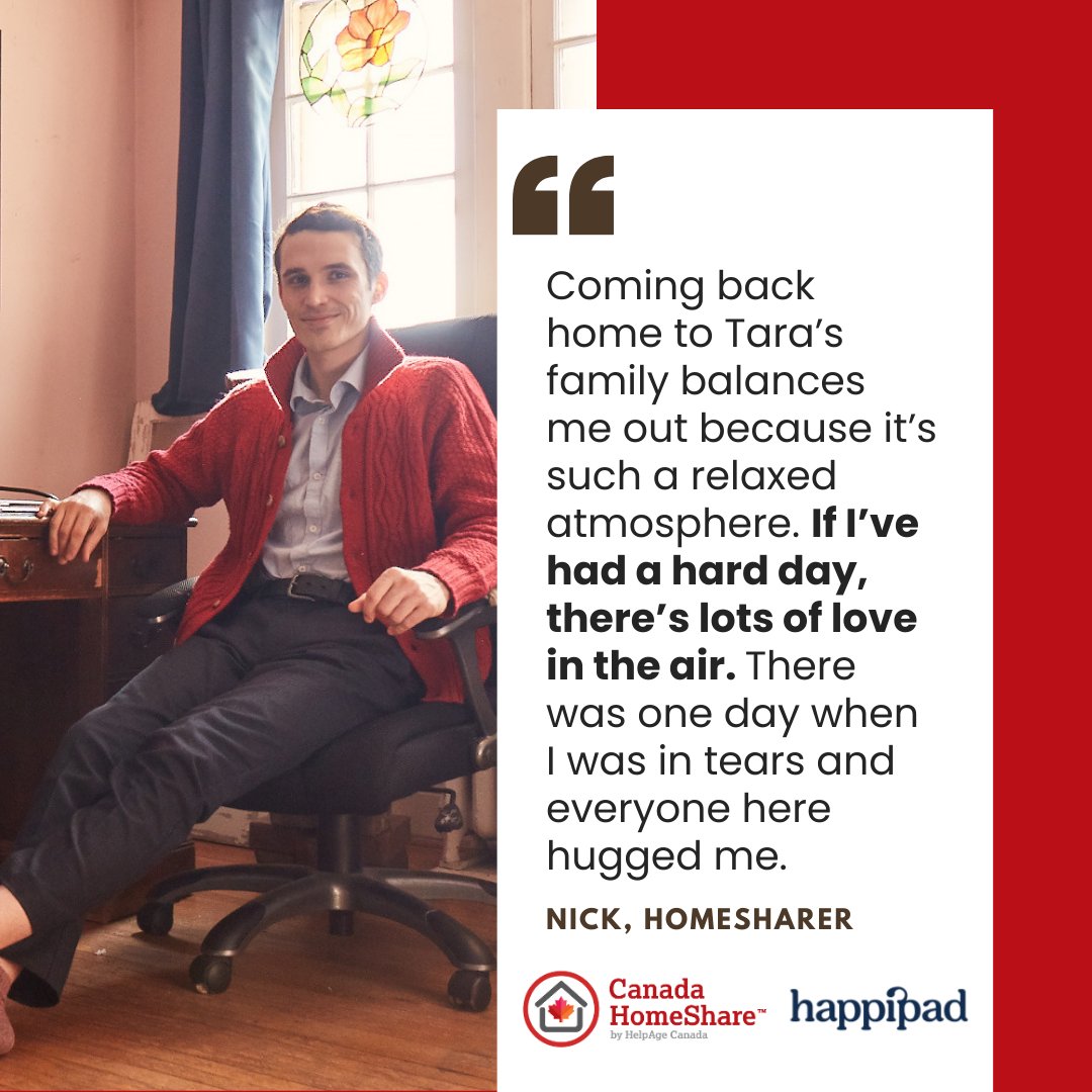 For Nick, the relationships he built along the way were the best part of his home sharing journey 🏠 New connections could be waiting at your doorstep -- discover how home sharing could be a match for you ▶️ canadahomeshare.com
