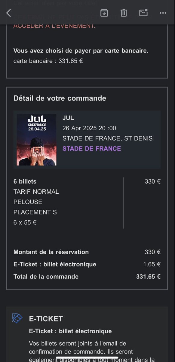 LennyPLP's tweet photo. Je vend 6 places pour le concert de JUL en Fosse!!! 
MP que si intéressé ⚠️
#jul #concert #fosse https://t.co/CBtiz88Jis