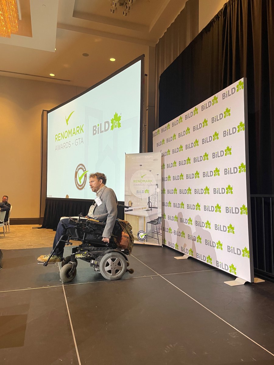 Luke Anderson from @StopGapRamp was a guest speaker at our #RenoMarkAwards2024 Luncheon to speak about the importance of building accessible homes and communities.