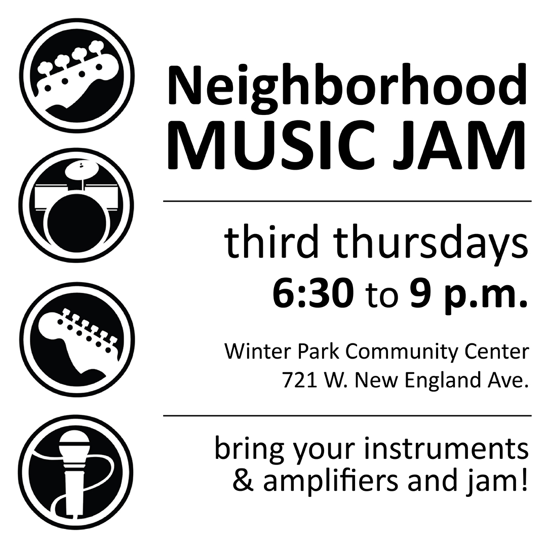 The Neighborhood Music Jam is back tonight, April 18! (weather permitting) Enjoy an evening of music or hop on stage and join in! 🎶🥁🎸🎤 Grab some dinner in Hannibal Square & head to the amphitheater at the Community Center.