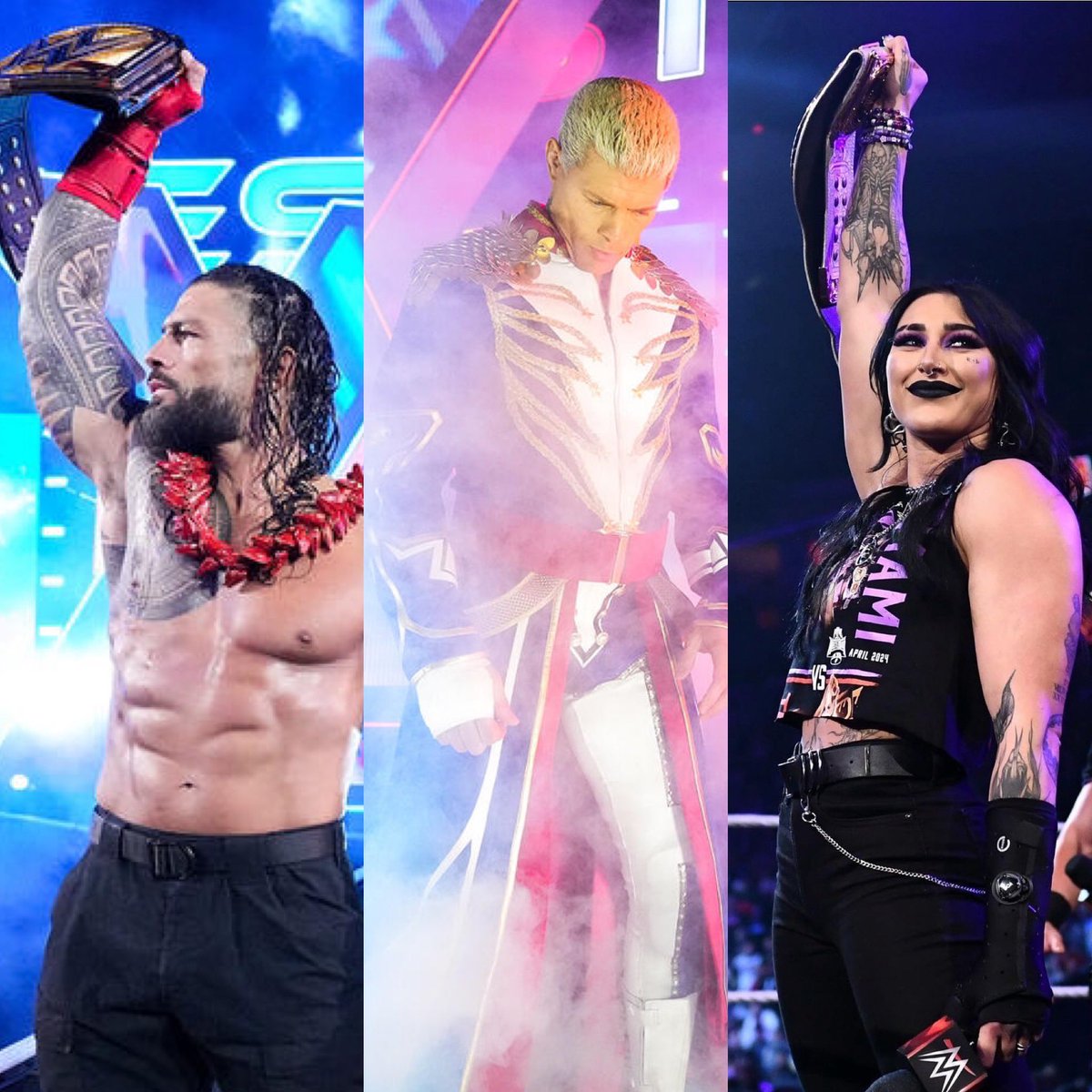 WWE’s top 3 draws of 2023: • Roman Reigns • Cody Rhodes • Rhea Ripley (Source: @Forbes)