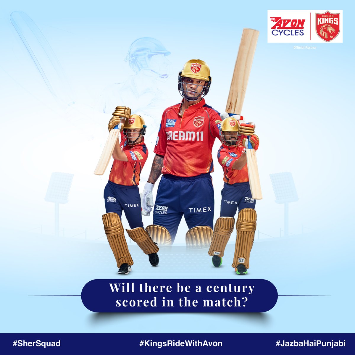 Share your guesses in the comments below for a chance to win exciting surprises 😍 #Avon #AvonCycles #KingsRideWithAvon #kings11punjab #SaddaPunjab #PBKS #T20Match #jazbahaipunjabi❣️💫