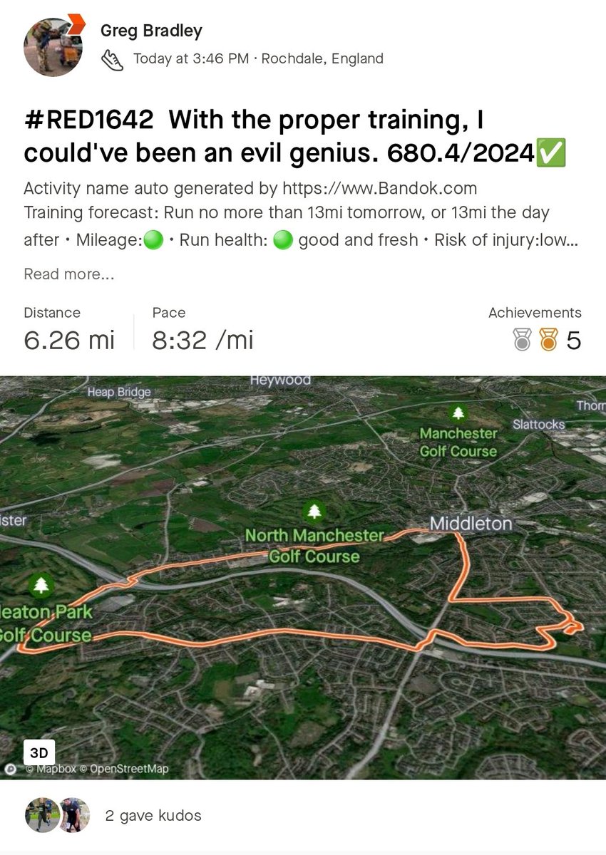 #RED1642
30 consecutive days of at least 10k a day.
1/3 of the 2024 mile target for the year reached with 2 weeks to spare.
@TeachersRunClub @UKRunChat #runstreak #runeverydamnday