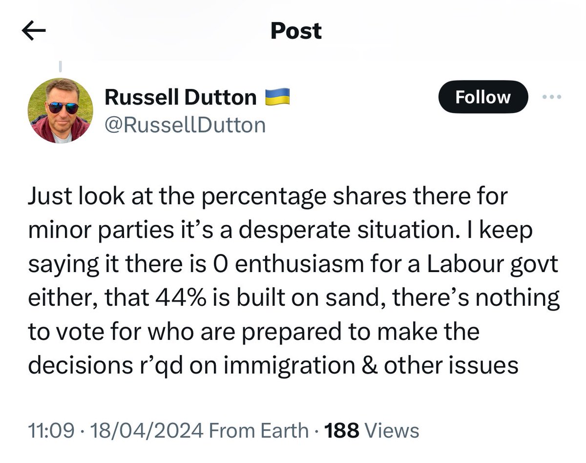 As far as Russell is concerned,those other issues being: immigration, immigration, immigration, immigration…. Ad nauseam…