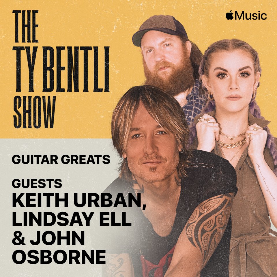 At noon CT today, @lindsayell's conversation with Ty Bentli will broadcasted on @AppleMusic along with other guests @KeithUrban and John Osborne. Tune in live or watch it on-demand at the link below!⚡⚡ apple.co/Ty