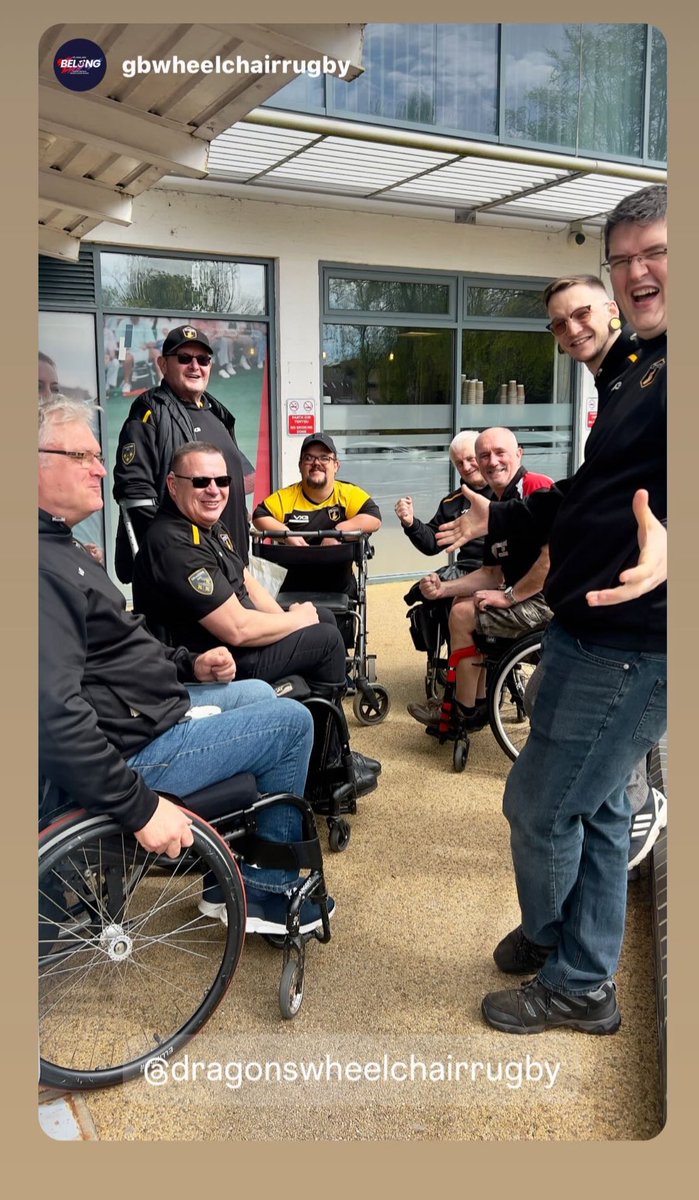 Dragons wheelchair team @wrquadnations watching the finals 🐲♿️🏉