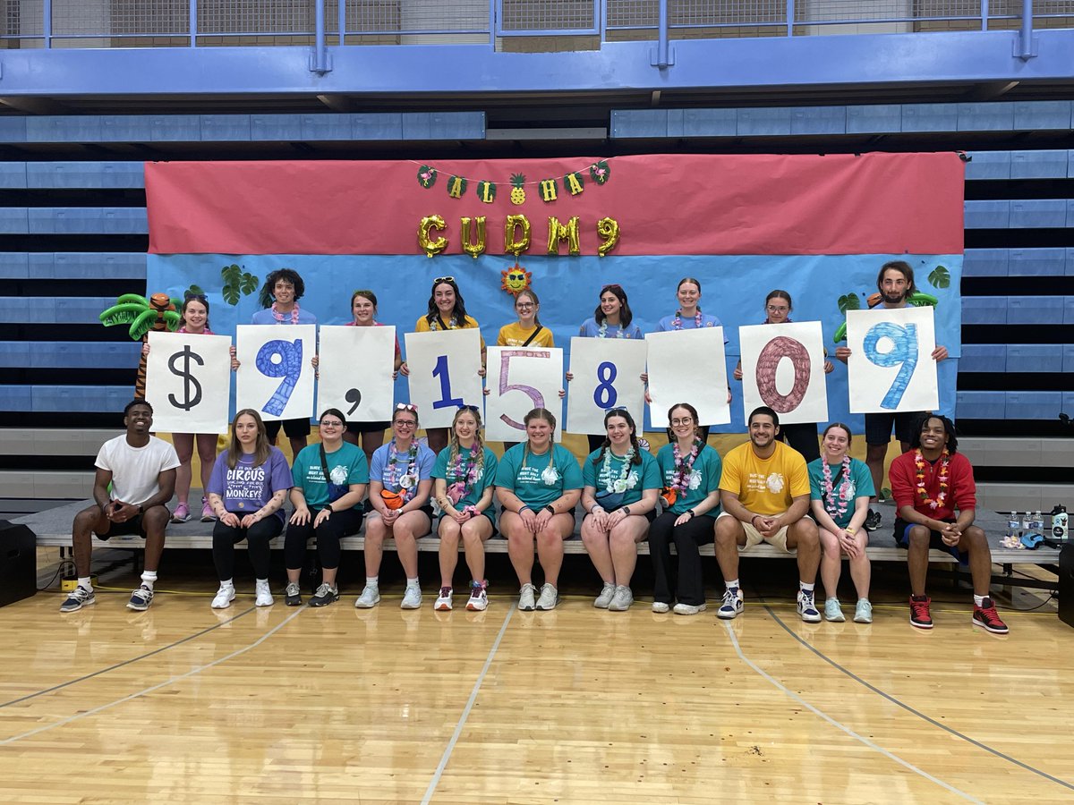 Thank you to @lorasduthon, @ClarkeU and @Luther_DM for raising a combined $51,185.28 for our pediatric patients and families! Congratulations on another successful #DanceMarathon! 💛🎉