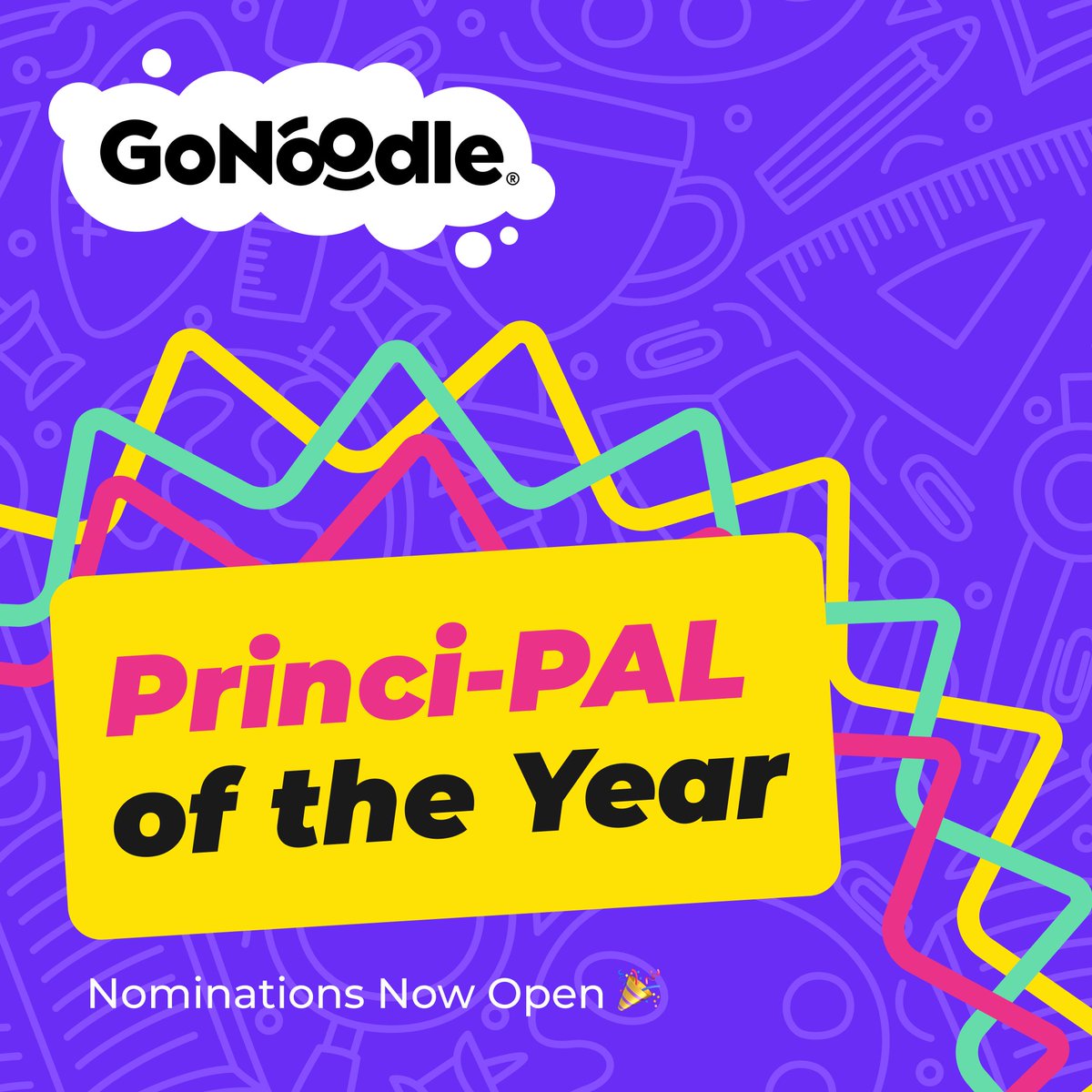 Nominate your school's leader for GoNoodle's 'Princi-PAL of the Year' award! 🌟 Share why your principal or assistant principal deserves recognition and a chance to win fantastic prizes! 🏆 Click the link below! #PrincipalAppreciation 🍎✨ 482olcvl.sibpages.com