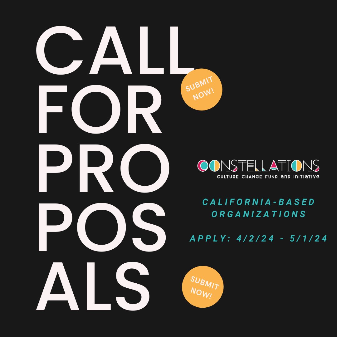 *Two-week reminder*
 
In partnership with the @CalArtsCouncil, The Constellations Culture Change Fund & Initiative invites CA-based orgs led by Cultural Bearers to apply to the 2024 Constellations Folk Arts & Cultural Stewardship Grants (#LinkInBio).

#ConstellationsFund