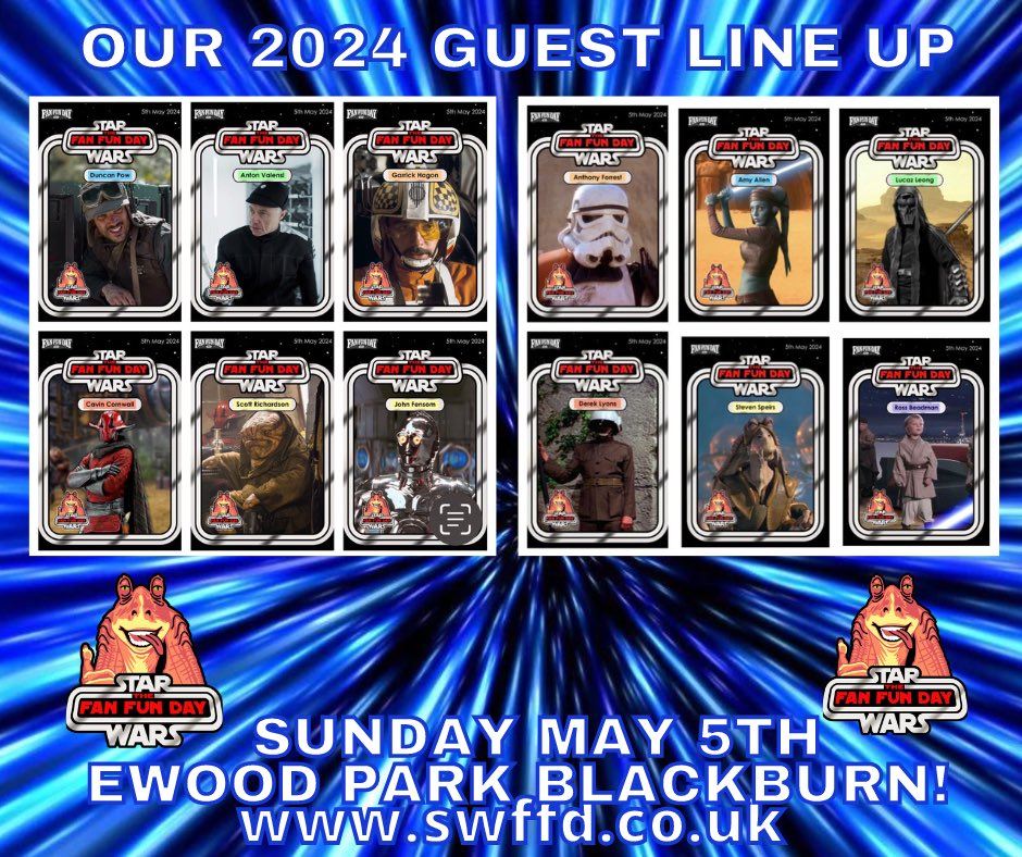 swffd's tweet image. An event for fans by fans raising money for @elhospice  Who’s going? @ElHuffPost @leponline @GeekRetreatUK @LancashireCC @LiveLancs @StarWarsUK @SW_Insider @StarWarsScots @SWpolls247 @Rovers @BRFCTrust