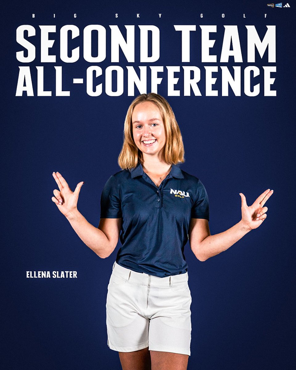 A solid sophomore campaign earns Ellena Slater an All-Big Sky Second Team nod for her second career postseason honor!

#RaiseTheFlag | #BigSkyGolf