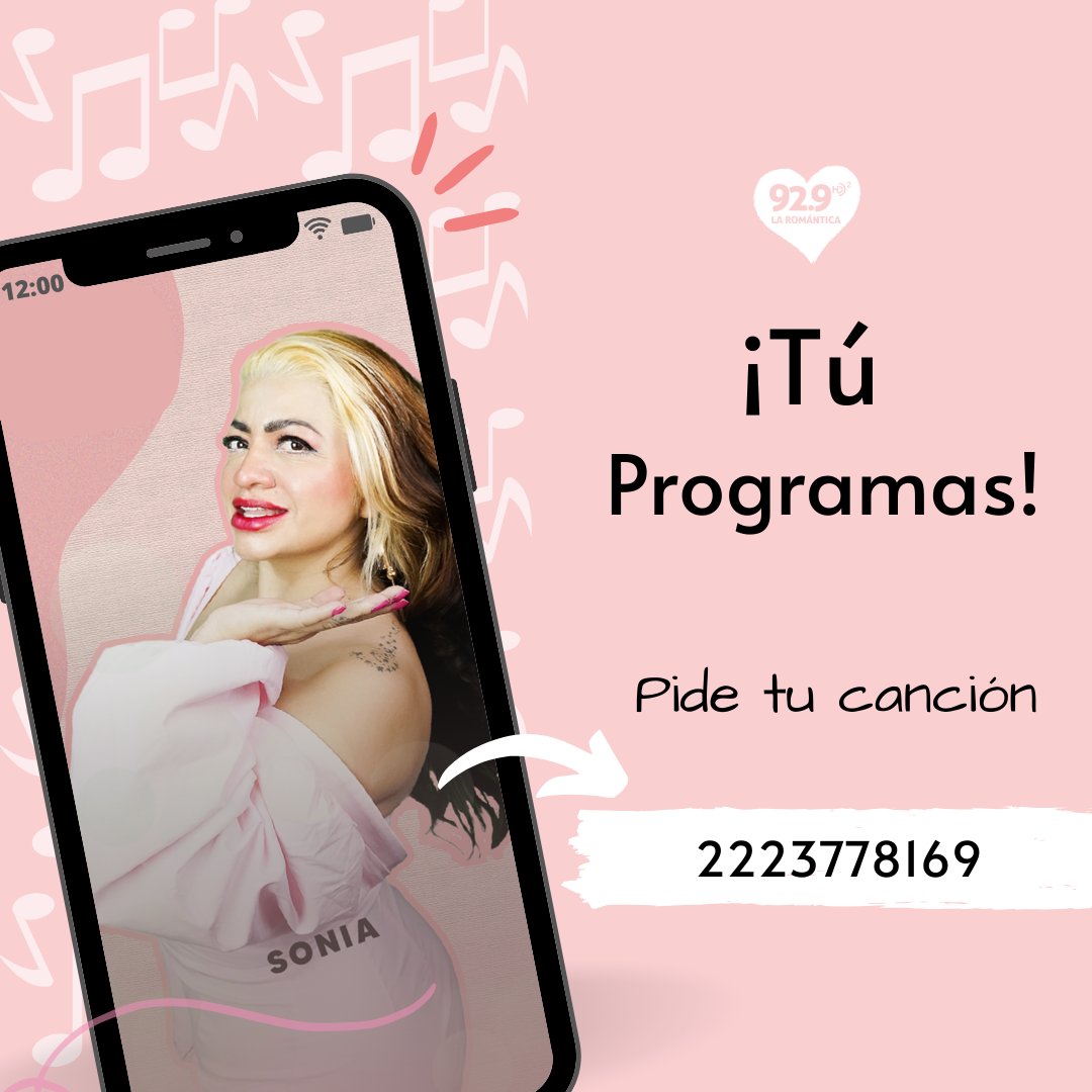 LaRomantica929's tweet photo. Aquí comienza el #TúProgramas pide tu canción mandando mensaje al WhatsApp en cabina. 📲👇 Nuestra locutora @soniamanzano929 te complace con tu petición 😉 https://t.co/PJO5KHAPui