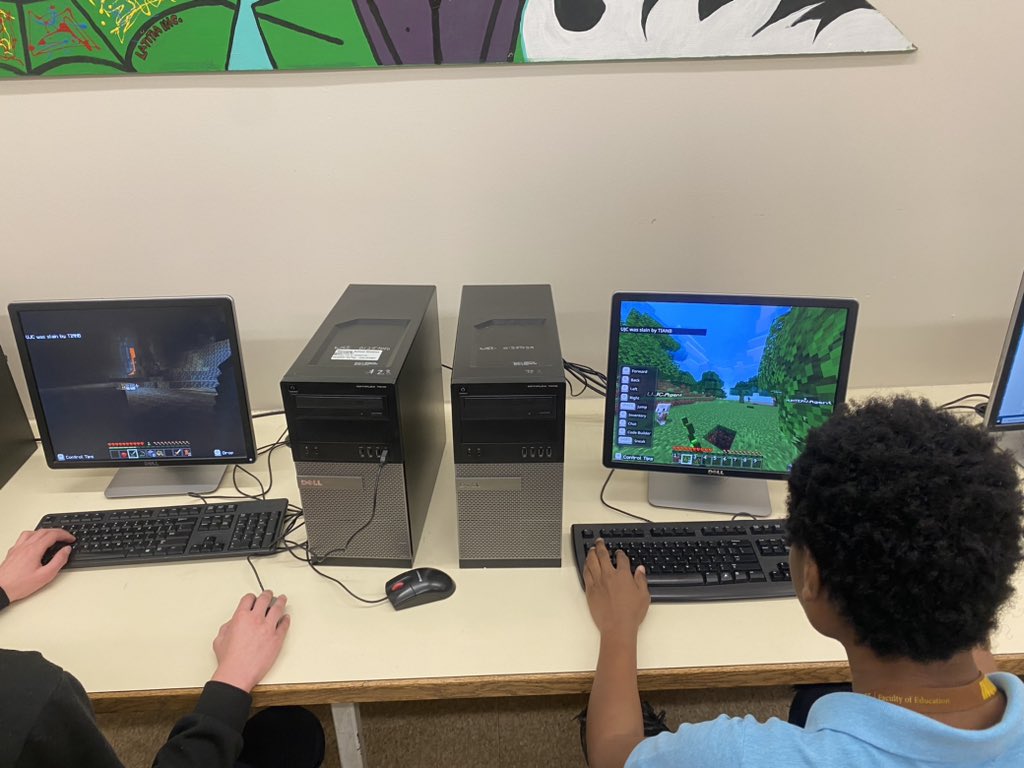 We spread out around our building in groups and dove into Minecraft Edu today! The students’ task was to play together peacefully and resolve conflicts respectfully. It was a blast and sparked some fantastic conversations! 🎮 #MinecraftEdu #Teamwork #LearningThroughPlay
