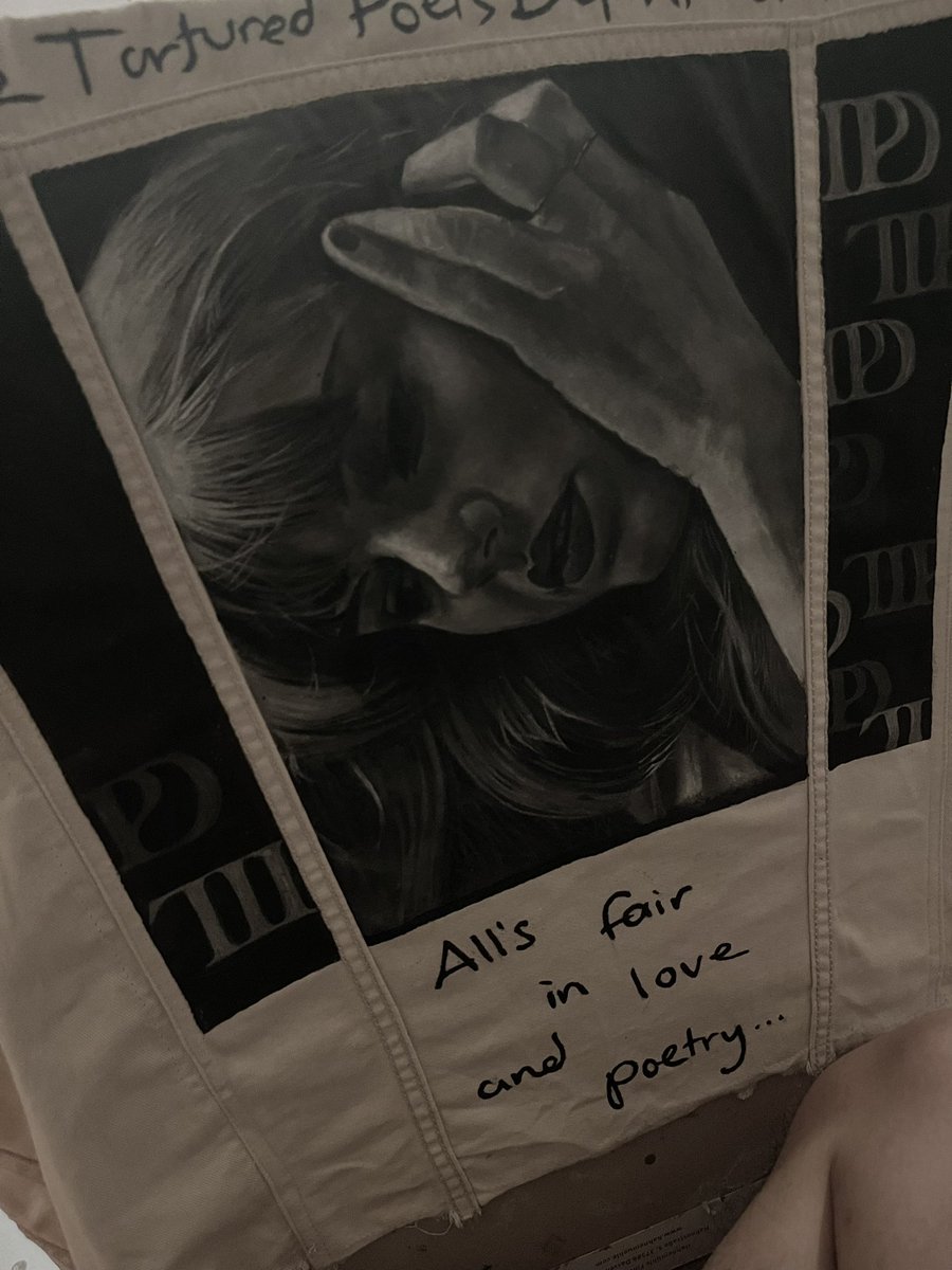 jpcleds13's tweet photo. Working on my department-issued uniform (tortured artist department) 

@taylornation13 @taylorswift13 #TSTTPD https://t.co/hdZrv9ZydW