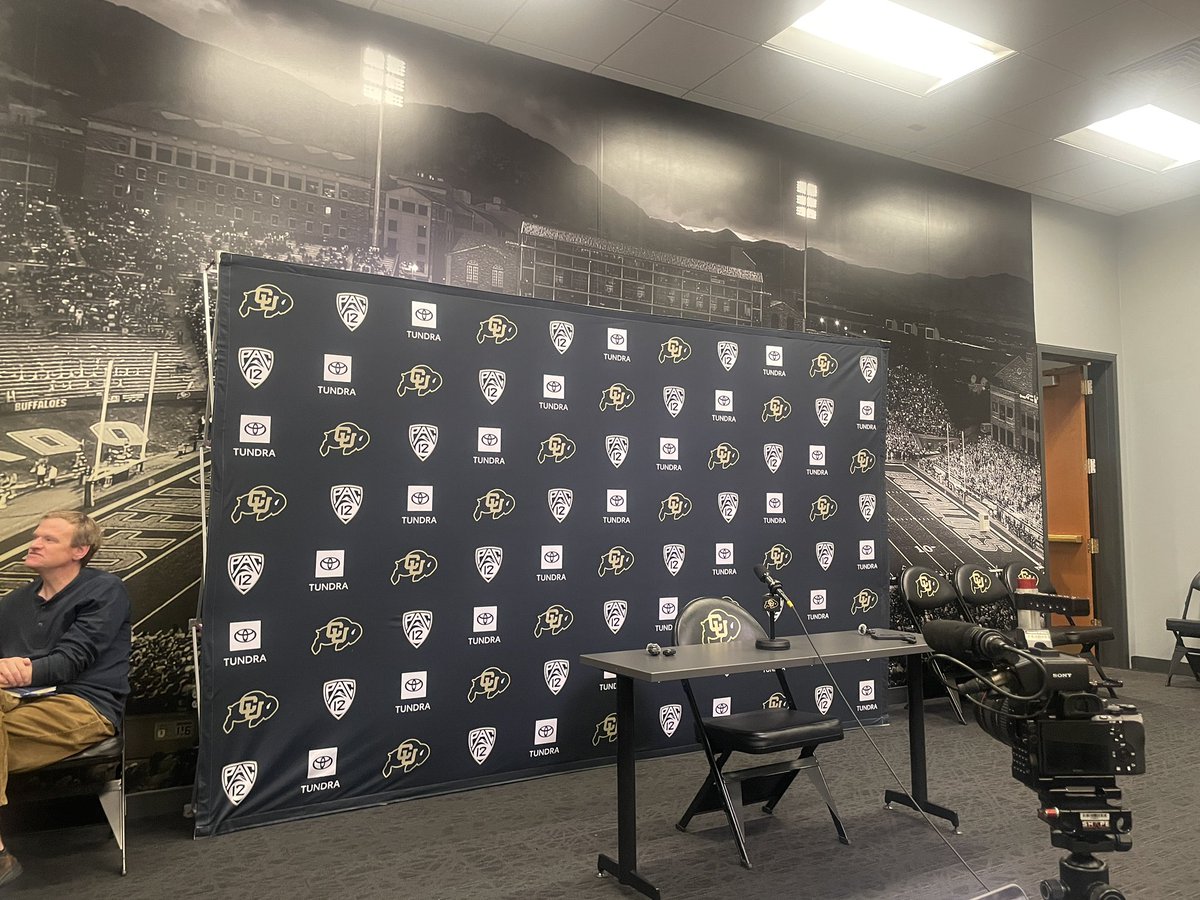 Back in Boulder after spring practice today. Deion Sanders set to speak to the media shortly #CUBuffs