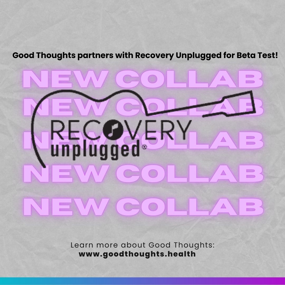 Excited for our collaboration with Recovery Unplugged, spreading good vibes together! 🎸🌐#GoodThoughts #RecoveryUnplugged