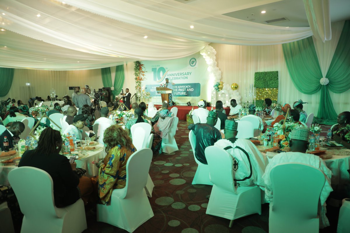 We are live at the <a href="/CS_SUNN/">SUN CSA-Nigeria</a> 10th Anniversary! Today, we celebrate a decade of dedicated efforts and transformative impact! 🎉 CS-SUNN proudly marks 10 years of commitment to improving nutrition across Nigeria... Follow #cssunnat10  #Nutritionforall