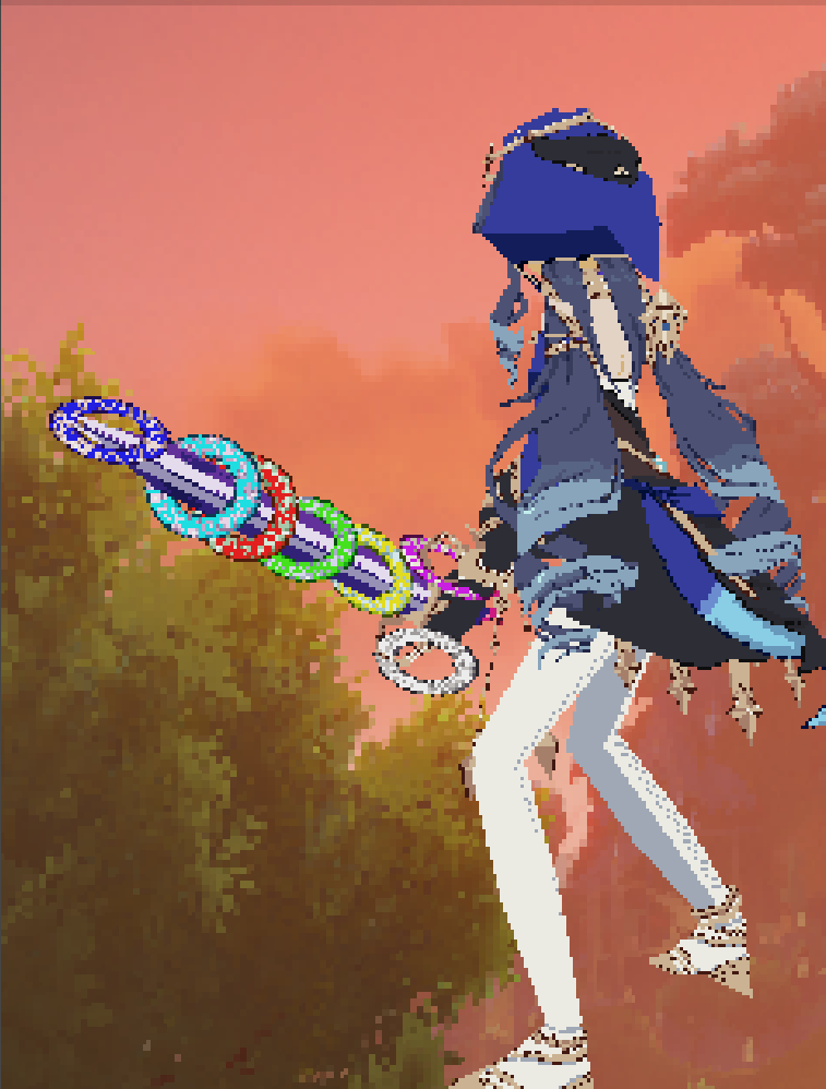 HeartLychee's tweet photo. I forgot more tags again so here's an opportunity to show off the weird sword I made for her
guess the reference???????? #genshinimpact #genshinimpactfanart #Layla #3DModel #lowpoly https://t.co/BvP1ucSI88