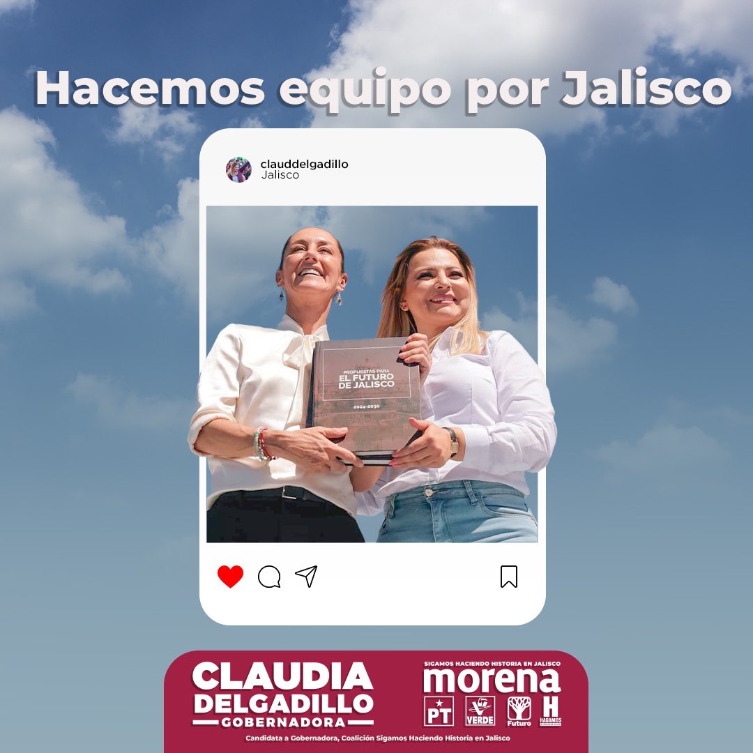 El tren de la transformación está en camino y no hay marcha atrás.

¡Vamos a seguir haciendo historia!

#ClaudiaX2 #EsTiempoDeMujeres #Jalisco