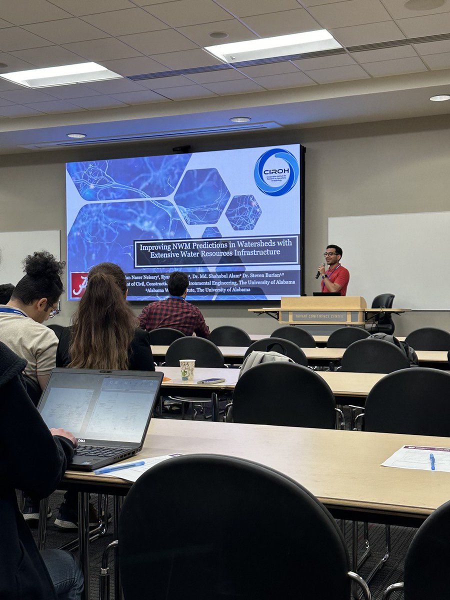 SNeisary's tweet photo. Honored to receive the Presentation Award Runner Up – Graduate for the best graduate student presentation at the AWRA Spring 2024 Conference for our work on “Improving NWM Predictions in Watersheds with Extensive Water Resources Infrastructure.” 
#AWRA #CIROH #ML #NWM https://t.co/x6kOjMdK9F